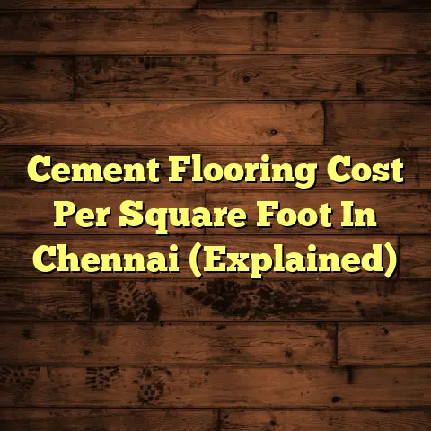 Cement Flooring Cost Per Square Foot In Chennai (Explained)