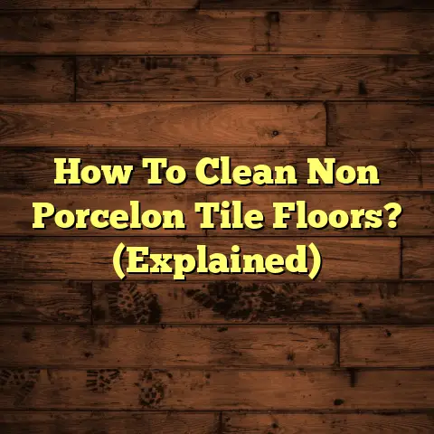 How To Clean Non Porcelon Tile Floors? (Explained)