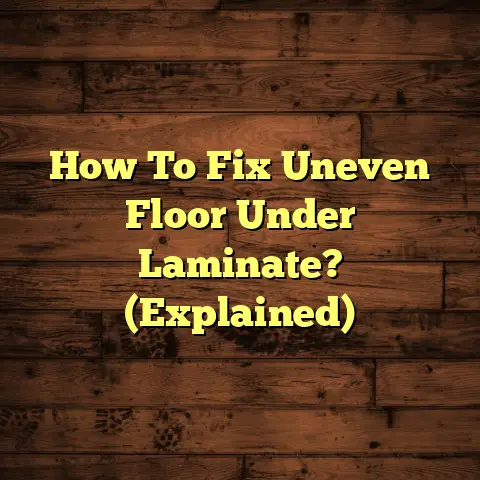 How To Fix Uneven Floor Under Laminate? (Explained)