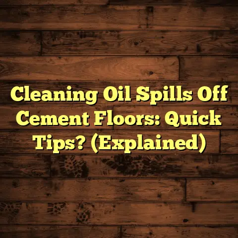 Cleaning Oil Spills Off Cement Floors: Quick Tips? (Explained)