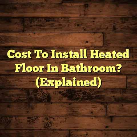 Cost To Install Heated Floor In Bathroom? (Explained)