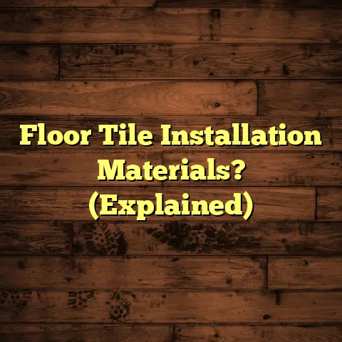 Floor Tile Installation Materials? (Explained)