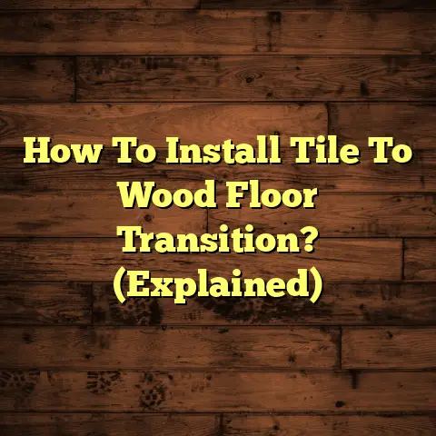 How To Install Tile To Wood Floor Transition? (Explained)