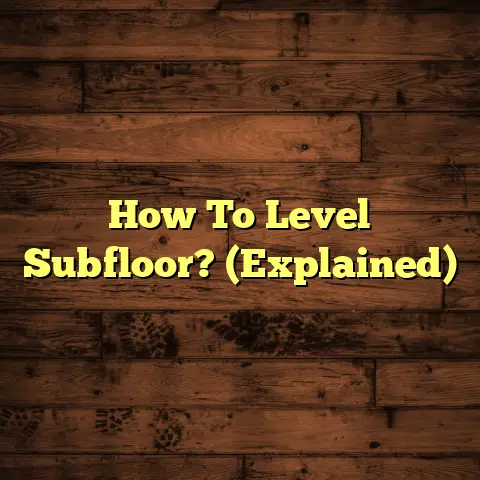 How To Level Subfloor? (Explained)