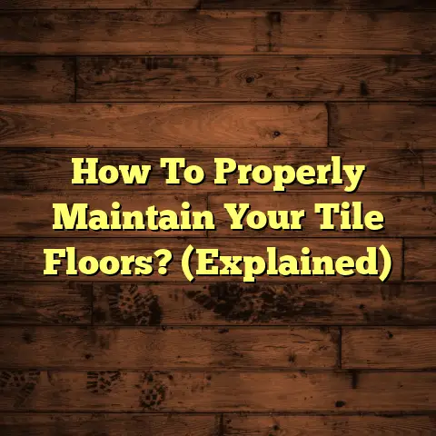 How To Properly Maintain Your Tile Floors? (Explained)