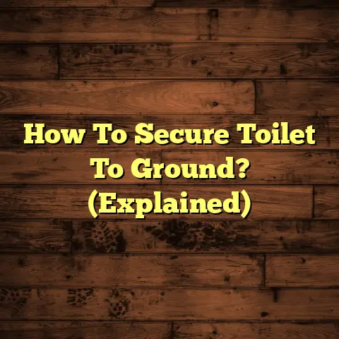 How To Secure Toilet To Ground? (Explained)