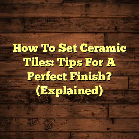 How To Set Ceramic Tiles: Tips For A Perfect Finish? (Explained)