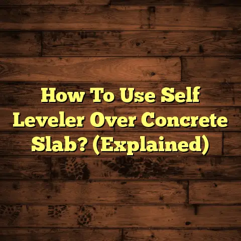 How To Use Self Leveler Over Concrete Slab? (Explained)