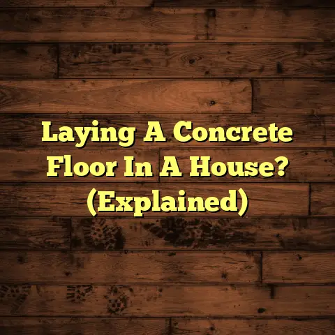 Laying A Concrete Floor In A House? (Explained)