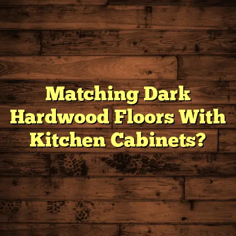 Matching Dark Hardwood Floors With Kitchen Cabinets?