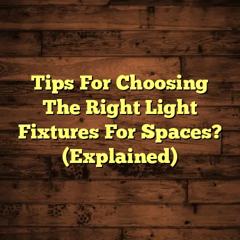 Tips For Choosing The Right Light Fixtures For Spaces? (Explained)