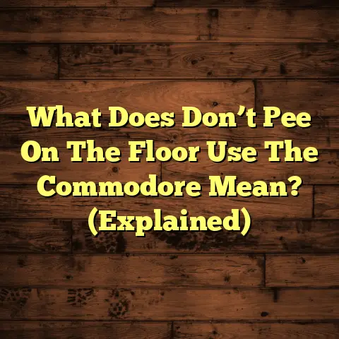 What Does Don’t Pee On The Floor Use The Commodore Mean? (Explained)