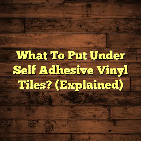 What To Put Under Self Adhesive Vinyl Tiles? (Explained)