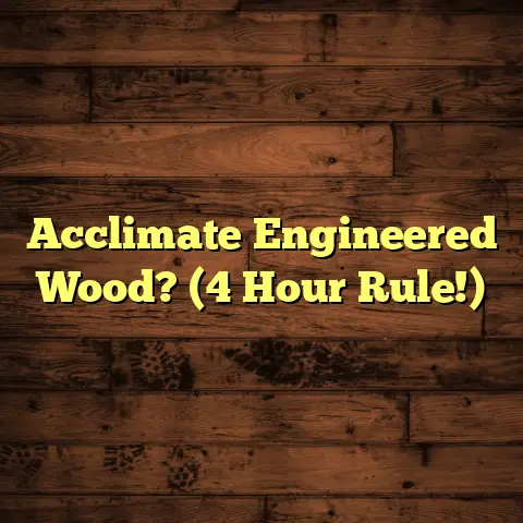 Acclimate Engineered Wood? (4 Hour Rule!)