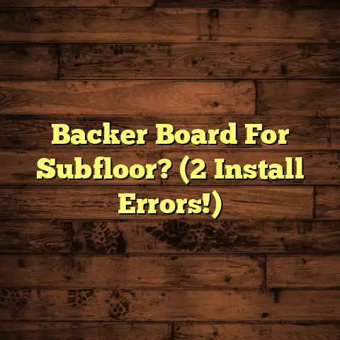 Backer Board For Subfloor? (2 Install Errors!)
