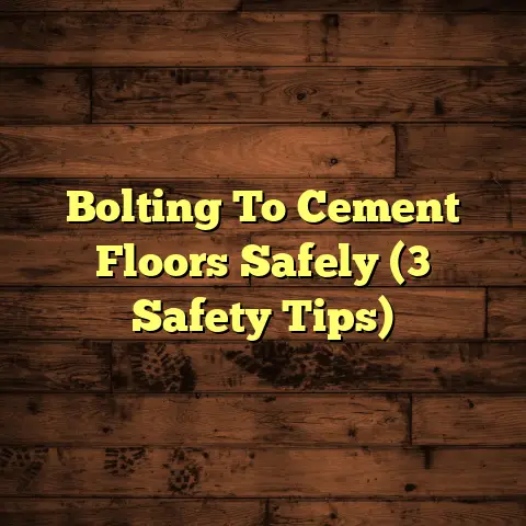 Bolting To Cement Floors Safely (3 Safety Tips)