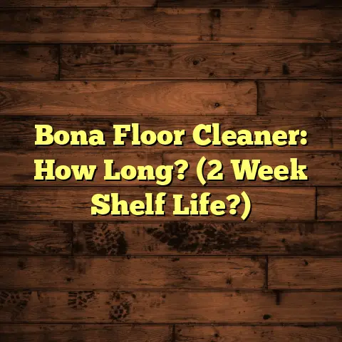 Bona Floor Cleaner: How Long? (2 Week Shelf Life?)