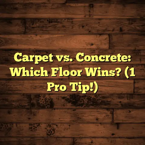 Carpet vs. Concrete: Which Floor Wins? (1 Pro Tip!)