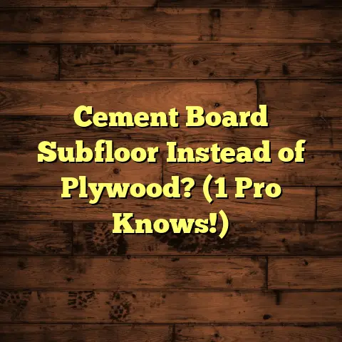 Cement Board Subfloor Instead of Plywood? (1 Pro Knows!)