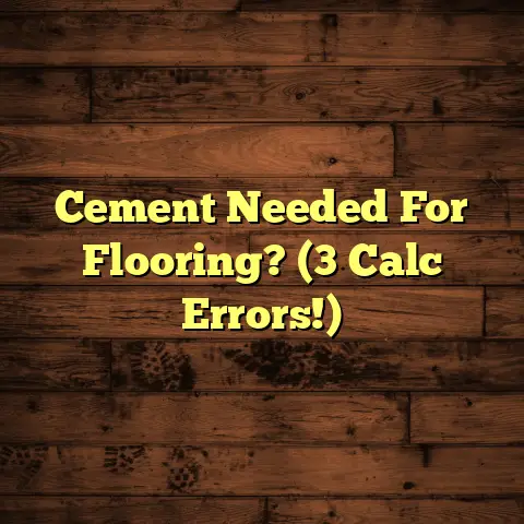 Cement Needed For Flooring? (3 Calc Errors!)