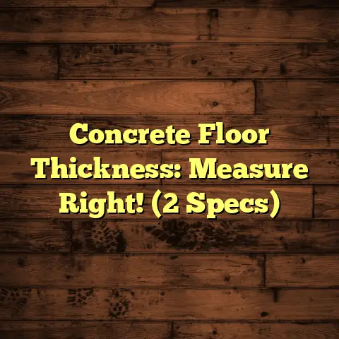 Concrete Floor Thickness: Measure Right! (2 Specs)