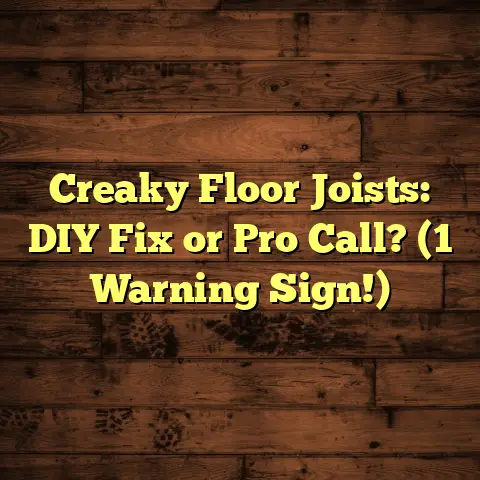 Creaky Floor Joists: DIY Fix or Pro Call? (1 Warning Sign!)