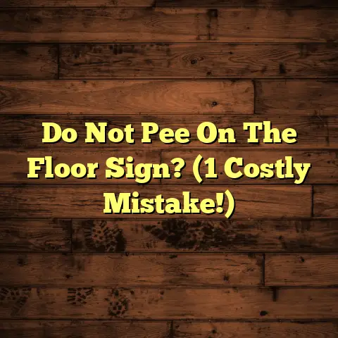 Do Not Pee On The Floor Sign? (1 Costly Mistake!)