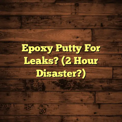 Epoxy Putty For Leaks? (2 Hour Disaster?)