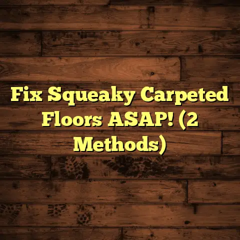 Fix Squeaky Carpeted Floors ASAP! (2 Methods)