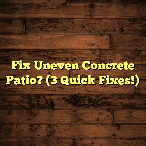 Fix Uneven Concrete Patio? (3 Quick Fixes!)
