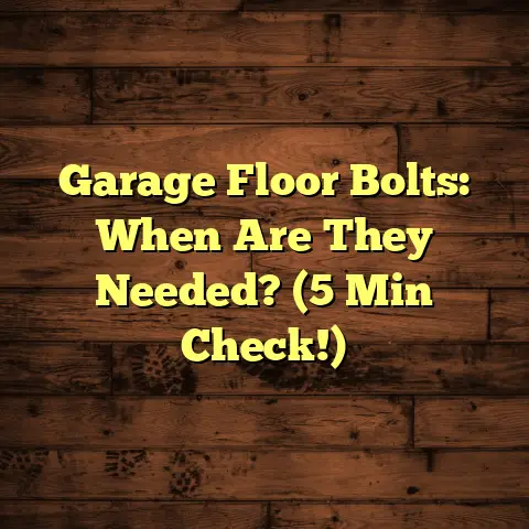 Garage Floor Bolts: When Are They Needed? (5 Min Check!)
