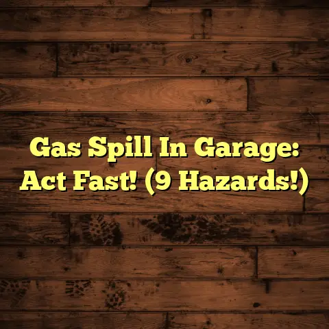 Gas Spill In Garage: Act Fast! (9 Hazards!)