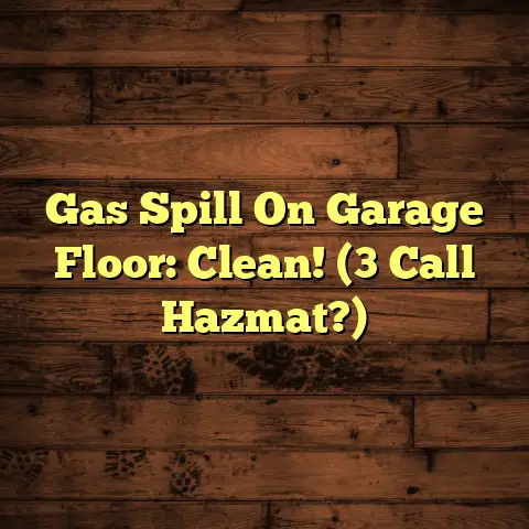 Gas Spill On Garage Floor: Clean! (3 Call Hazmat?)