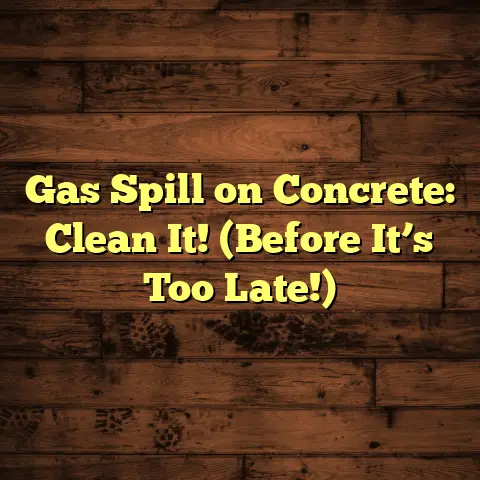 Gas Spill on Concrete: Clean It! (Before It’s Too Late!)