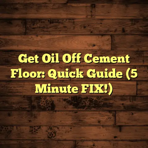 Get Oil Off Cement Floor: Quick Guide (5 Minute FIX!)