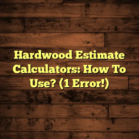 Hardwood Estimate Calculators: How To Use? (1 Error!)