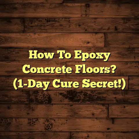 How To Epoxy Concrete Floors? (1-Day Cure Secret!)