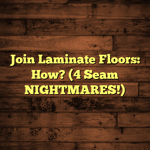 Join Laminate Floors: How? (4 Seam NIGHTMARES!)