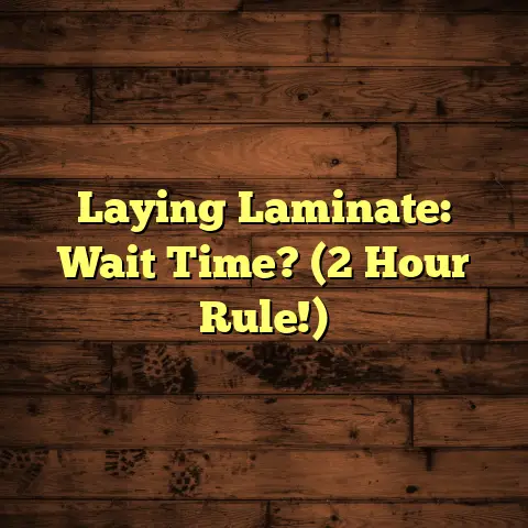 Laying Laminate: Wait Time? (2 Hour Rule!)