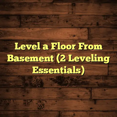 Level a Floor From Basement (2 Leveling Essentials)