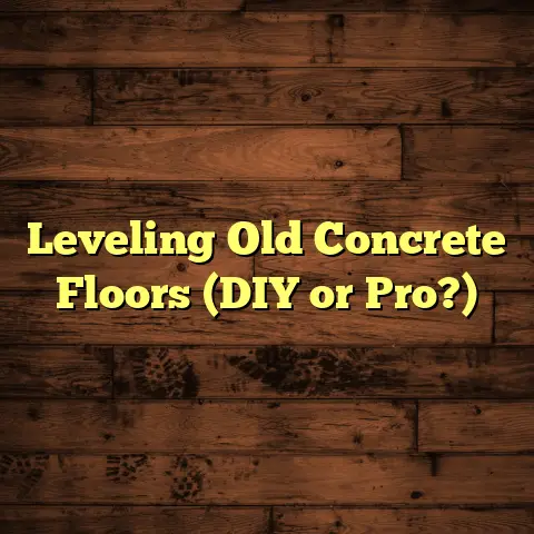 Leveling Old Concrete Floors (DIY or Pro?)