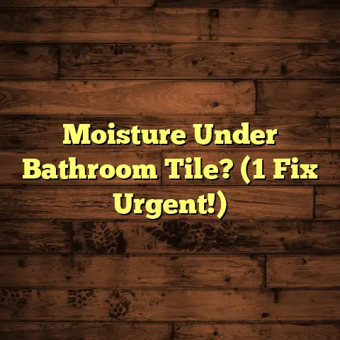 Moisture Under Bathroom Tile? (1 Fix Urgent!)