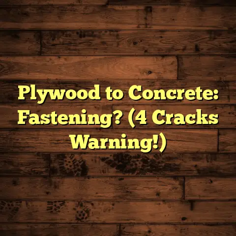 Plywood to Concrete: Fastening? (4 Cracks Warning!)