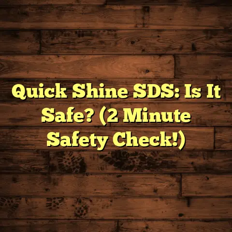 Quick Shine SDS: Is It Safe? (2 Minute Safety Check!)