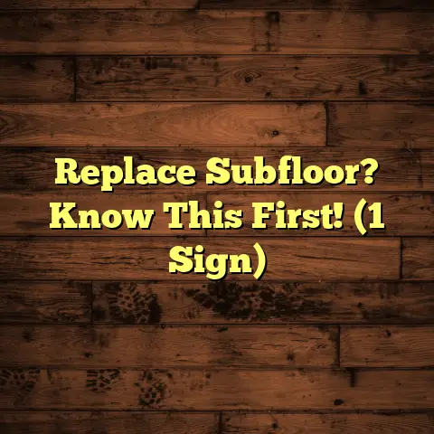 Replace Subfloor? Know This First! (1 Sign)