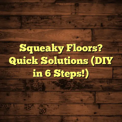 Squeaky Floors? Quick Solutions (DIY in 6 Steps!)