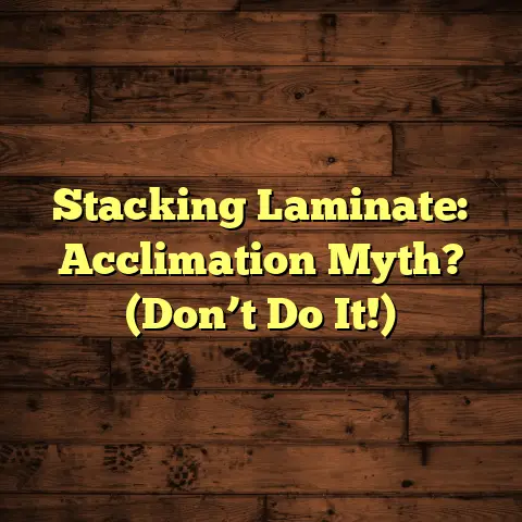 Stacking Laminate: Acclimation Myth? (Don’t Do It!)