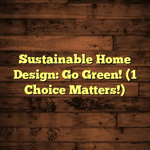 Sustainable Home Design: Go Green! (1 Choice Matters!)