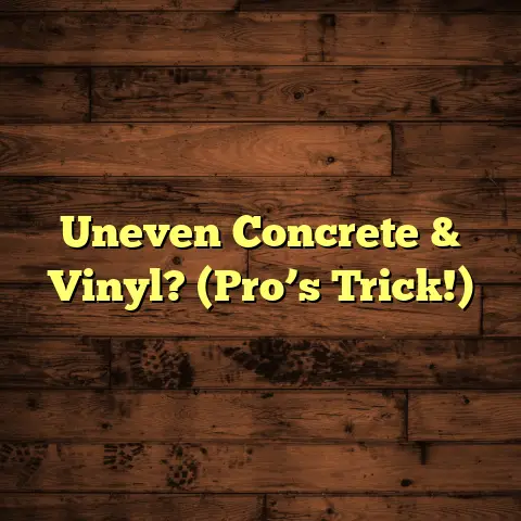 Uneven Concrete & Vinyl? (Pro’s Trick!)