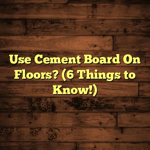 Use Cement Board On Floors? (6 Things to Know!)